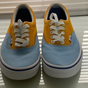 Vans Two-Tone Light Blue, red & Yellow Canvas Sneakers